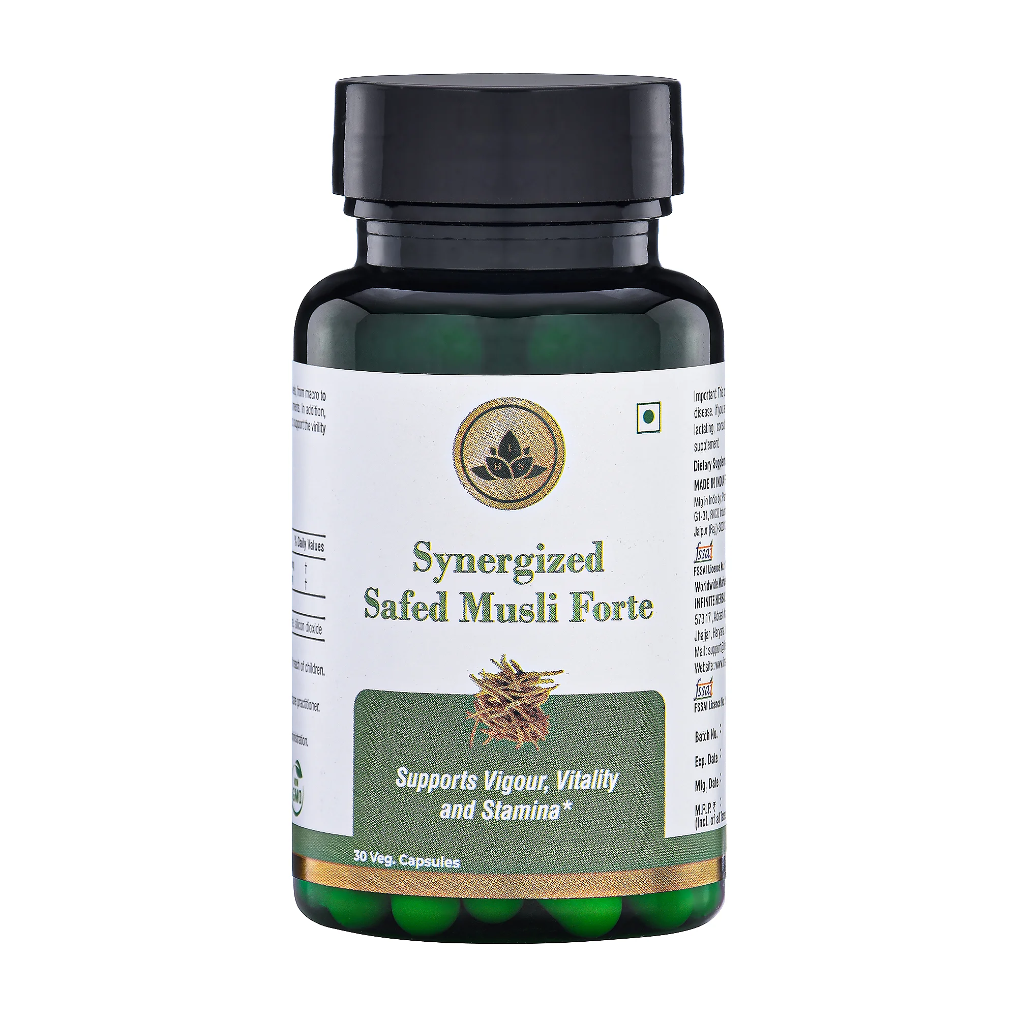 Synergized Safed Musli Herbs For Stamina And Energy