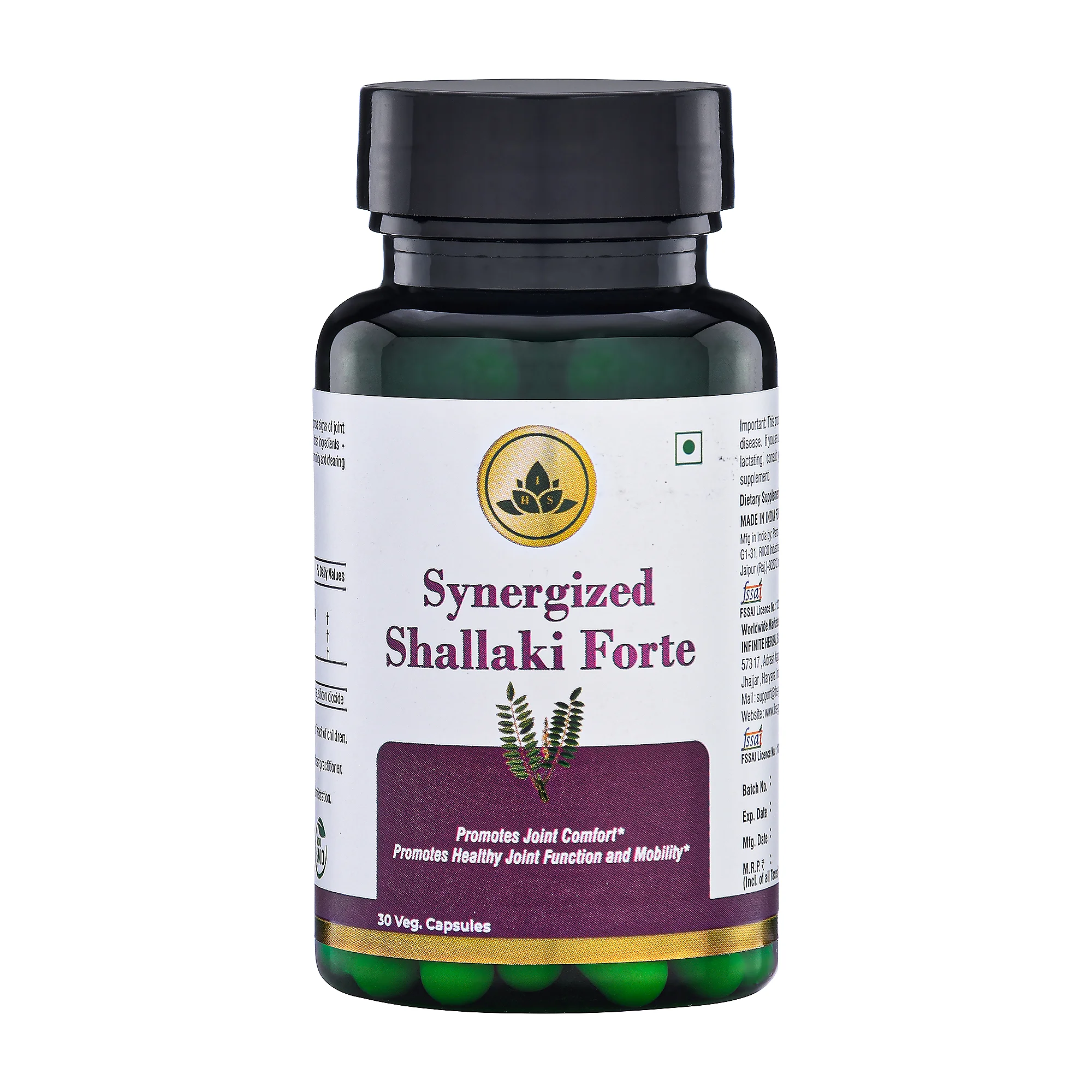 Synergized Shallaki Forte Ayurvedic Herbs For Strong Bones